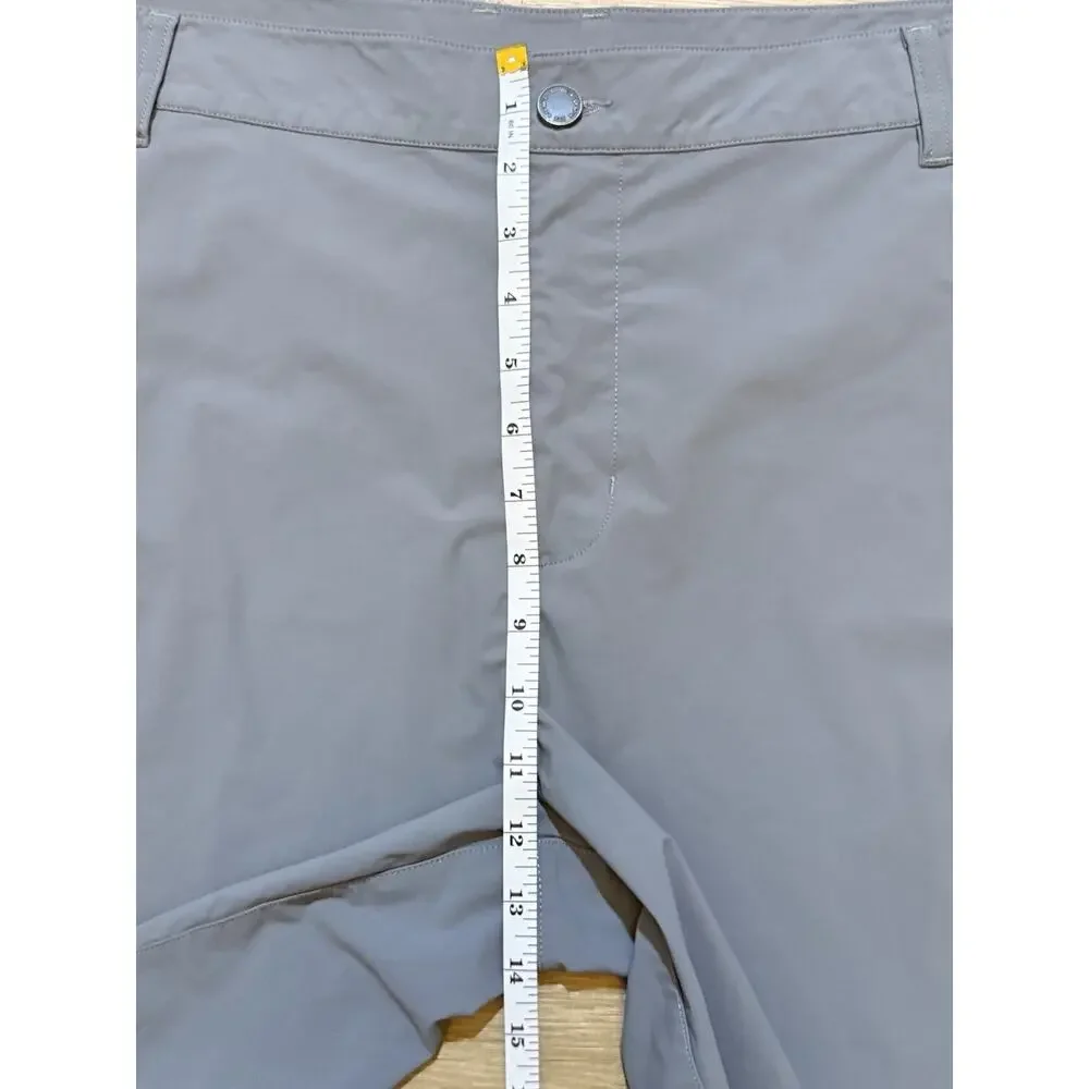 Rhone Commuter Shorts Mens 38 Lt Gray Khaki Performance Stretch Chino Athletic